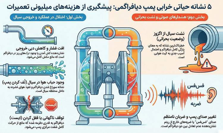 نشانه های خرابی دیاراگم پمپ